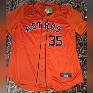 Nike Orange Astros Verlander #35 Jersey